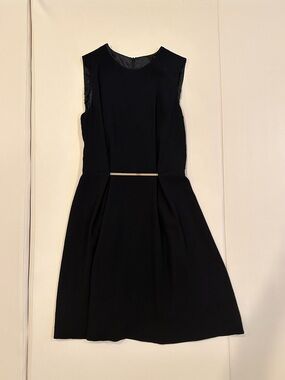 Zara Black Sleeveless Fit-and-Flare Mini Dress-Small